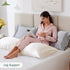 Love's Cabin Ivory Satin Body Pillowcase, 20x54 inches, Similar to Silk with Envelope Closure, Silky Cooling for Hair