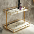 Bathroom Organizer Countertop, Perfume Organizer Makeup Storage Display Rack, 2 Tier Vanity Tray Dresser Stainless