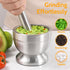 Mortar and Pestle, Sopito 18/8 Stainless Steel Spice Grinder Pill Crusher with Lid