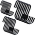 YourGift Heavy Duty S Hooks, S Shaped Hooks for Kitchen, Bathroom, Bedroom, Office, 24 pcs/Black, Various Sizes