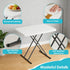 30-Inch Adjustable-Height Folding Table, White HDPE Utility Table for Small Spaces, No Assembly Required Ideal