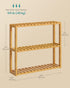 3-Tier 5.9 23.6 21.3 Inches, UBCB13Y SONGMICS Bamboo Bathroom Shelf, Adjustable Plants Rack, Wall-Mounted or Stand