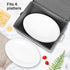 Platter Storage Case, China Storage Containers Hard Shell 17" x 13" x 6", 5 Felt Dividers Included, Structured Top and Stackable (Linen Grey) by popoly