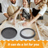 Beasea 10 Inch Tart Pan with Removable Bottom, Non-Stick Quiche Pie Shell, Fluted Edge Carbon Steel