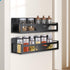 Magnetic Spice Rack for Refrigerator, 2 Pack Metal Magnetic Shelf Organizer for