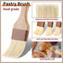 3 Pcs Natural Bristle Pastry Brush Set - Cooking, Food, Butter, and BBQ Brushes for Sauce and Baking