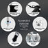 Elite Gourmet EHB1062 Variable Step-less Speed Immersion Hand Blender 500 Watts with Turbo, Stainless Steel Blades, Pressure Controlled Stick Mixer, Sauces, Soup, Smoothies, Baby Food, Stainless Steel by Elite Gourmet