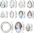 11pcs H&D Clear Crystal Chandelier Lamp Lighting Drops Pendants Balls Prisms Hanging Glass Prisms Parts Suncatcher