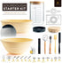 14pcs Sourdough Starter Kit, Bread Making Kit & Sourdough Bread Baking Supplies Kit, Banneton Basket Kit for Sourdough