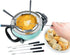 Nostalgia 12-Cup Electric Fondue Pot Set for Cheese & Chocolate, Stainless Steel Kitchen Gadgets with 8 Forks