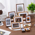 6x8 inch, 4x6 inch, 8x6 inch Wooden Photo Frame with Mat to fit Photo Natural Walnut Wood Small Picture Frames