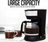 OVENTE 12-Cup Drip Coffee Maker with Borosilicate Glass Carafe, One-Touch Operation, Anti-Drip System, Black CM412B