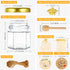 jars-1.5oz,48 GIVAMEIHF Mini Honey pcs Hexagon honey jars with dipper,gold cover,bee pendant,Gold Gift