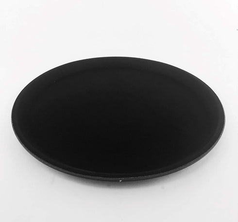 G.E.T. NS-1100-BK BPA-Free Non-Slip Plastic Round Serving Tray, 11", Black
