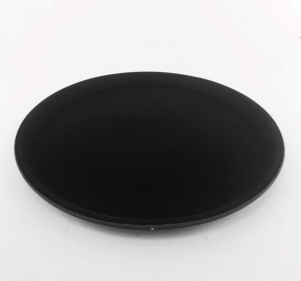 G.E.T. NS-1100-BK BPA-Free Non-Slip Plastic Round Serving Tray, 11", Black