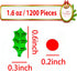 Werich 45g 1.6OZ 1200Pcs Holly Berries Confetti | Glitter Confetti Sprinkles for Xmas party Table Scatters Decoration |