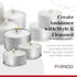Tea Light Candles in Metal Cups - 250 Bulk White Unscented Votive Candles, 4.5 Hours Long Burning for Romantic Dinner