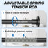 Adjustable Shower Curtain Rod 31 to 43 Inch, 1 Inch Diameter Matte Black Spring Tension Stainless Steel, Easy Install