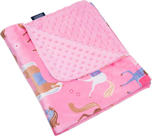 Wildkin Plush Baby Blanket - Soft & Cozy Comfort, Ideal for Toddlers, Travel & Daycare - Horses