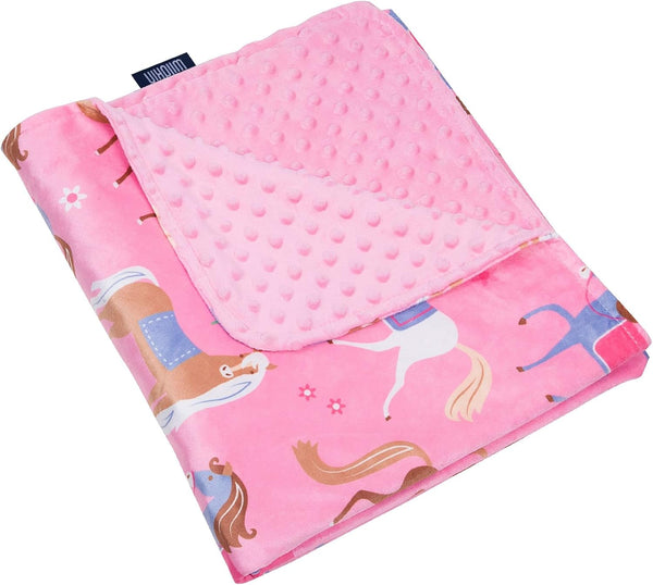Wildkin Plush Baby Blanket - Soft & Cozy Comfort, Ideal for Toddlers, Travel & Daycare - Horses