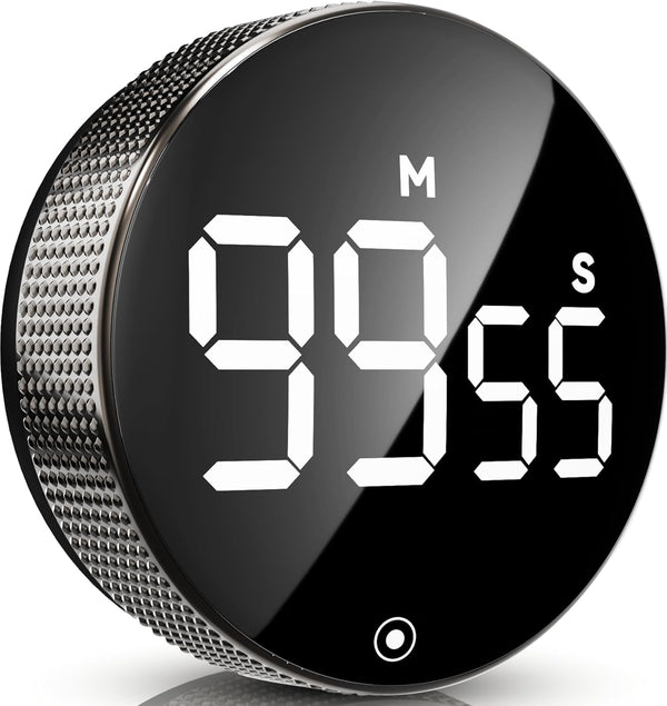 Digital Kitchen Timers, Magnetic Visual Timer with Large LED Display, Volume Adjustable for Cooking