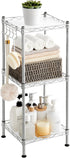 SONGMICS 3-Tier Bathroom Shelf, Storage Rack for Small Space, with 3 PP