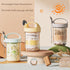 Povinmos 2Pack Handle,14 oz Overnight Oats Containers with Lids and Airtight Oatmeal Container,Mason Jars with Lid