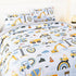 5 Set Set ANGIYUIN Pieces Construction Twin Size Comforter for Boys Kids Cartoon Car Excavator Tractor Bed in A Bag