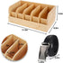GTI Belt Organizer - 5 Compartments for Closet and Drawer, Bamboo Display Case for Tie and Belt Storage