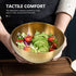 Healeved Gold Bowl Decorative Bowls Large Mixing Bowl Stainless Steel Salad Bowl Golden Food Containers Pasta Bowls Copper Bowl for Kitchen Mixing Cooking by Healeved