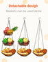 3 Tier Hanging Basket with Sturdy Metal Chain Hooks, Heavy Duty Wire Organizer for Kitchen Storage