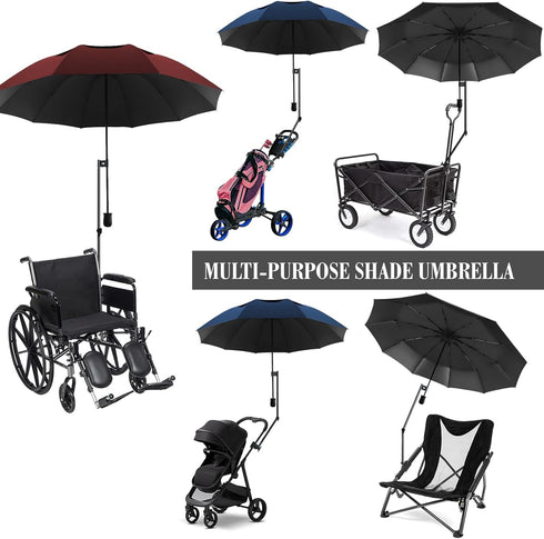 DUOUPA 50+ 360 Patio Umbrellas UPF Adjustable Shade Umbrella,Beach Umbrella with Universal Clamp,Beach Clamp on