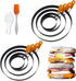 WOWITIS 8 Pack, 8" 6" 4" 3.5" Stainless Steel Egg Rings - Omelet, Pancake, & Egg Muffin Rings with Oil Brush