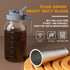 Cold Brew Coffee Maker Jar - 64oz Thick Glass Mason Pitcher with Spout Lid, Handle & Stainless Steel Filter