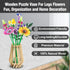 WJCJTJL Set Wooden Vase for Lego Flower Bouquet - Display Stand for Roses, Cherry Blossom, Sunflower, Tulips