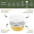 7" Sturdy Aluminum Foil Pans with Lids - 5 Pack Heavy Duty Reusable Tin for Cooking and Baking