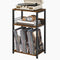 LELELINKY End Table with Storage, Brown Nightstand for Small Spaces,3 Tier Record