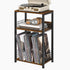 LELELINKY End Table with Storage, Brown Nightstand for Small Spaces,3 Tier Record
