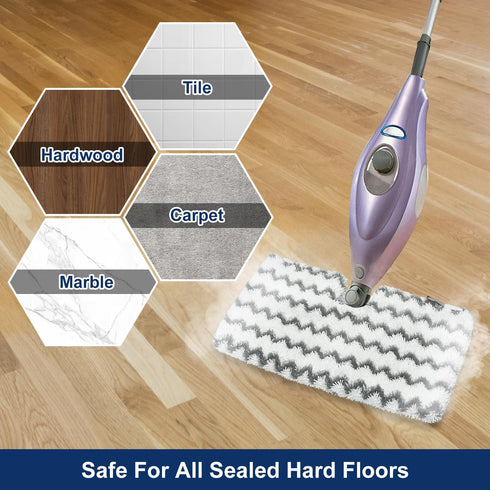 Steam Mop Replacement Pads for Shark Steam Mops, Microfiber Reusable Steam and Scrub Pads for Floor Cleaning