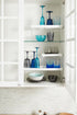 Madesmart Small Stackable Storage Shelf, Plastic Collapsible Cabinet Shelf for Home Organization, White, 9.38 x 7.63 x