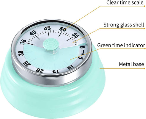 LAOPAO Kitchen Countdown Timer - Magnetic Mechanical Timer, No Battery Required