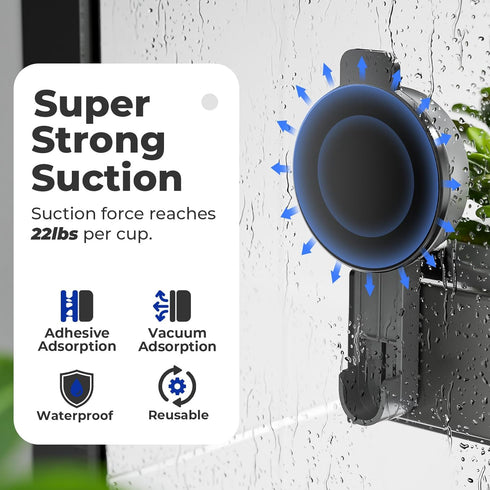 BREIS Shower Caddy Suction Cup, No Drill Shower Shelves, Rustproof Suction Showers Organizer, Large Capacity Bathroom