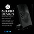 Treva 5-Inch USB & Battery Powered Desk Fan, Two Cooling Speeds, Adjustable Tilt, Durable Small Fan for Cubicle (Black)