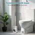 BKCOYSJ 1) Toilet Bowl Brush and Holder Sturdy Plastic Long Handled Toilet Brushes for Bathroom with Ventilated Base
