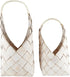 Santa Barbara Design Studio Wood Woven Storage Baskets, Nested Baskets for Home Décor, Set of 2