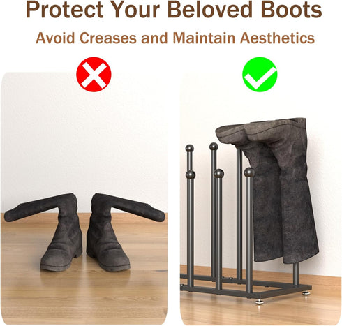 Closet SINKHANUN Boot Rack Shoe Organizer - Tall and Rain Boot Holder, Stainless Steel Entryway Floor Organizer