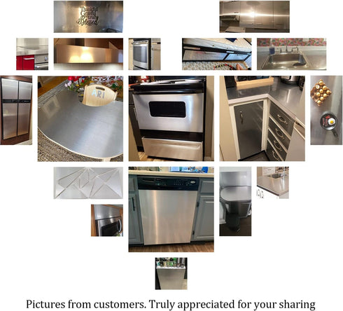 Livelynine Brushed Nickel Peel and Stick Wallpaper, Silver Stainless Steel Contact Paper for Appliances, 15.8x78.8 in