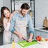 Kitchen Cutting Board Set of 3 - Plastic Boards with Easy Grip Handle, Non Slip for Meat, Fruit, Vegetables