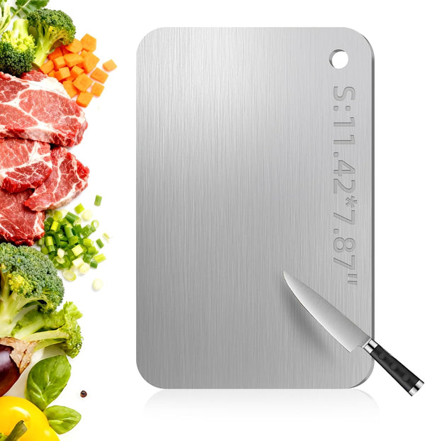 Kacitalone Tavano Titanium Cutting Board,100% Pure Titanium Cutting Boards for Kitchen,Double-side Available Cutting