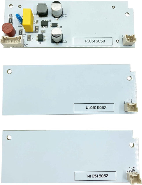 W10515058 / W10515057 LED Drivers (2) Compatible with Whirlpool Kenmore Refrigerator, No Plastic Case